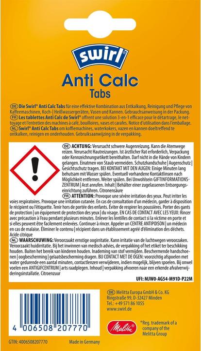 Produktbild Swirl Anti Calc Tabs (0 ml)