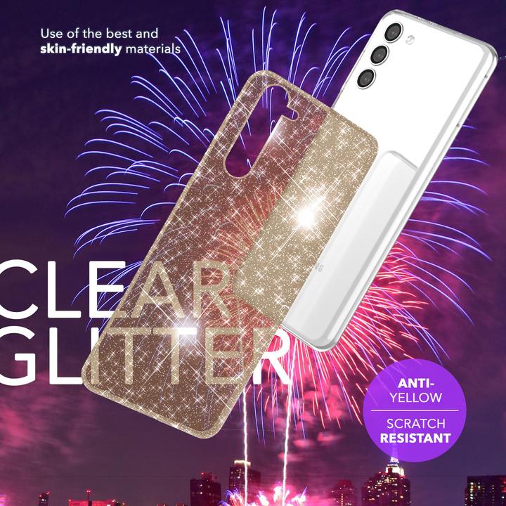 Actual product image Nalia Clear glitter silicone cover (Samsung Galaxy S24+)