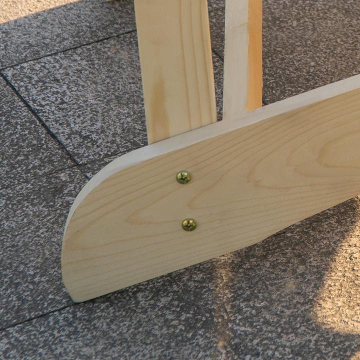 Actual product image Outsunny Garden Bench with Table and Umbrella Hole