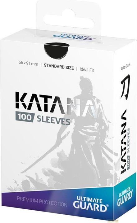 Actual product image Ultimate Guard Card Sleeve Katana Sleeves Standard Size Black 100
