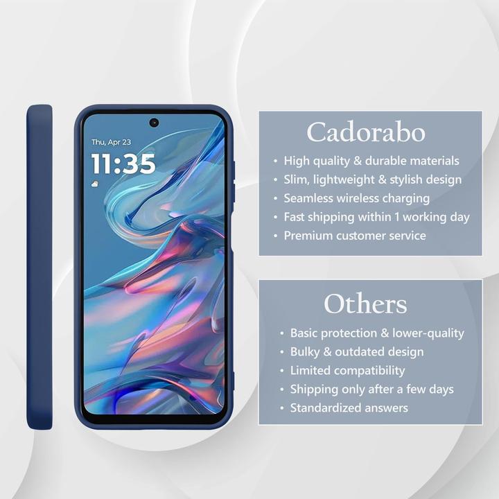 Actual product image Cadorabo Case for Motorola Moto G45 TPU Liquid Silicone Cover (Motorola Moto C)