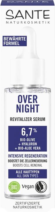 Immagine prodotto Sante Cosmetici naturali per la cura del giorno e della notte Siero rivitalizzante notturno con oliva (30 ml)