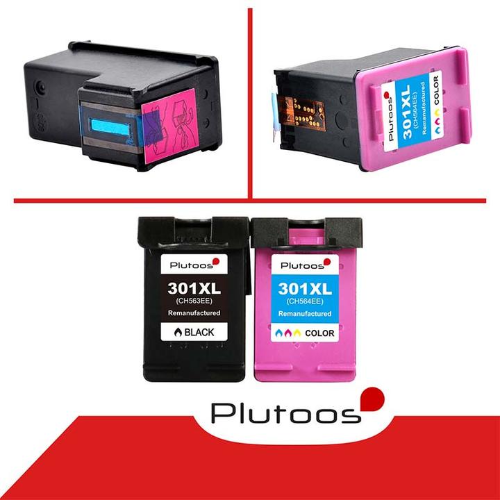 Actual product image Plutoos HP 301 XL cartridge XXL compatible, colour CH 564 EE