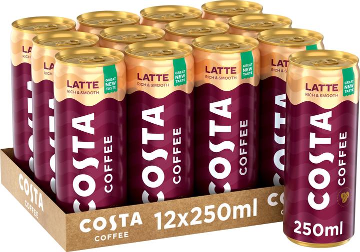Actual product image Costa Coffee Latte (12 x 25 cl)