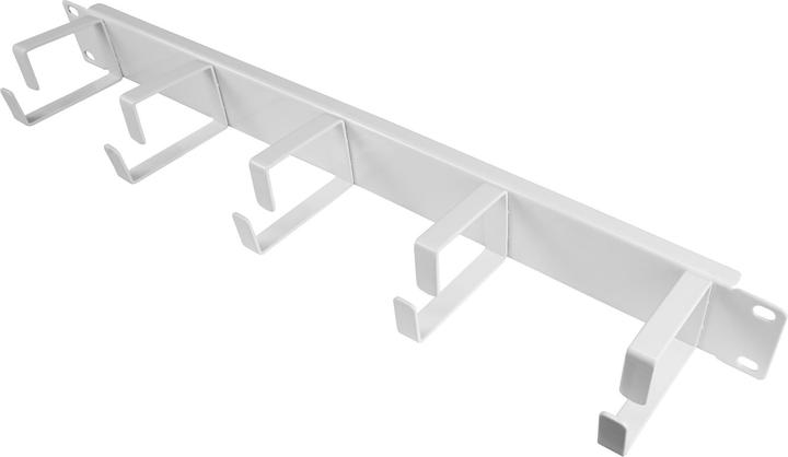 Actual product image Good Connections GC N0156 48.30cm (19") cable management panel, 5 brackets, 1 U, white