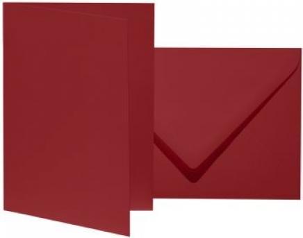Artoz 10 cartes pliantes avec enveloppes Mosaic DIN B6 rouge feu (10 pcs)