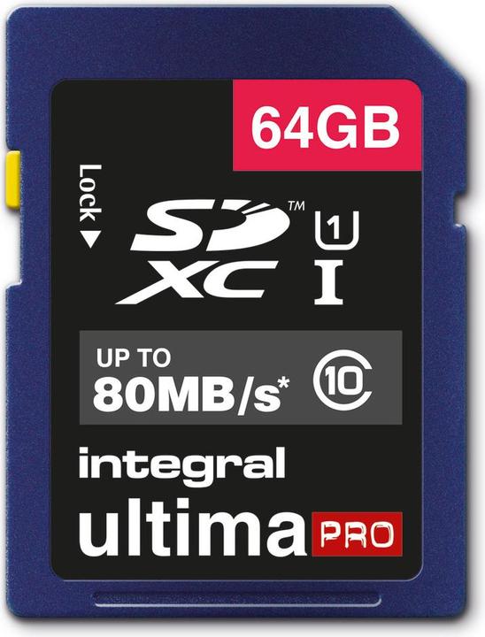 Image du produit Ultimapro Sdhc/Xc Uhs-I U1 Sd (64 Go, SD, U1, UHS-I)