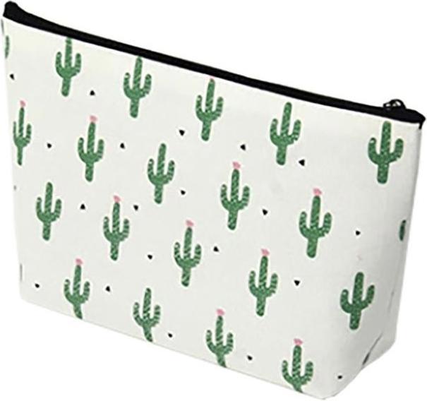 Actual product image MU Style Linen fabric cosmetic bag