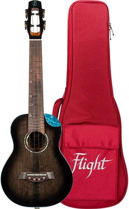 Produktbild Flight Royal Series Nighthawk Concert Black Stain elektrisch-akoestische concert ukelele met gigbag (Konzert, Erwachsene)