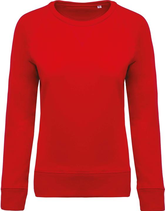 Kariban Damen Sweatshirt mit Rundhalsausschnitt aus Bio-Baumwolle