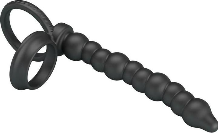 Actual product image Pretty Love Dillion Double Penetration Cock Ring Black