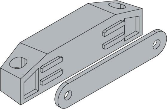 Actual product image Hettich Magnetschnäpper 17 x 19 mm, Haltekraft 8kg, weiss