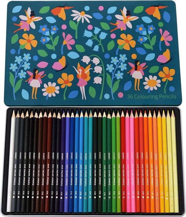 Immagine prodotto Rex London scatola di 36 matite colorate fairies in the garden (Rosso, Verde, Nero, Bianco, Giallo, Blu, 36 x)
