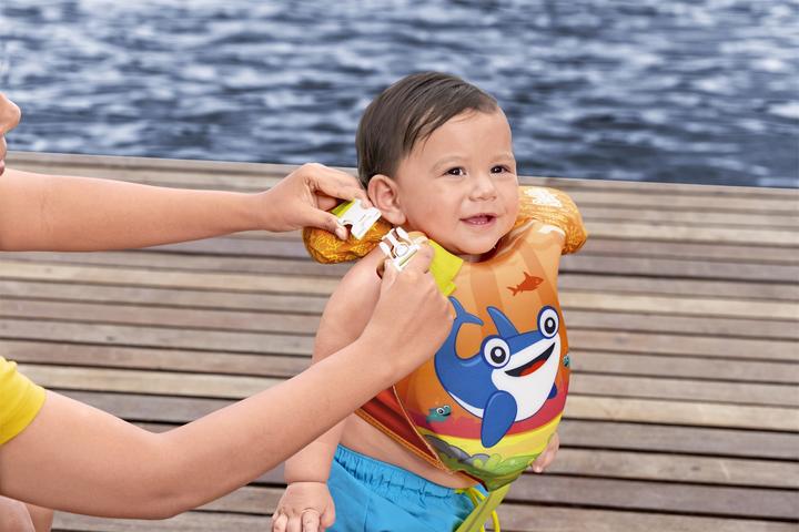 Image du produit Bestway Gilet de sauvetage Puddle Jumper® Petite baleine avec housse textile, 0-2 ans (Jusqu'à 15Kg)