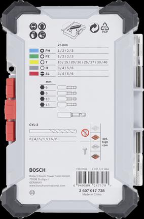Actual product image Bosch Professional Bit Set Extra Hard 35 pcs (PH1 / PH2 / PH3)