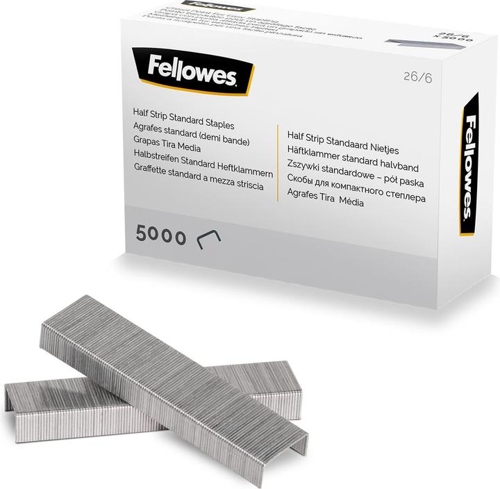 Image du produit Fellowes Agrafes 26/6 5000 pièces, demi-bande (5000 x)