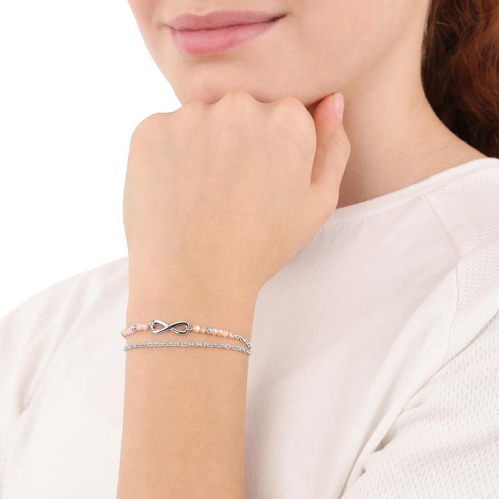 Produktbild S.Oliver Armschmuck für Mädchen, Edelstahl, Glas | Infinity (16 cm, Edelstahl)