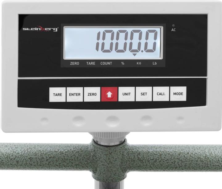 Actual product image Steinberg Platform Scale - rollable - 1000 kg / 0.2 kg - 600 x 800 x 195 mm - kg / lb