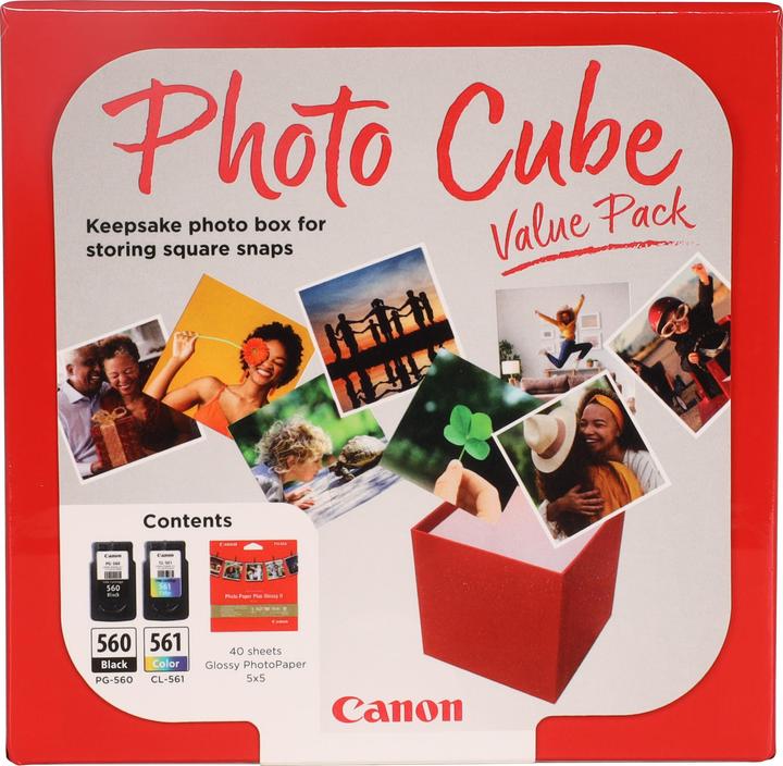 Immagine prodotto Canon PG-560 / CL-561 Foto Cubo Value Pack PP-201 13x13 cm 40 fogli (CMYK)