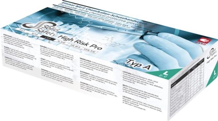 Produktbild Ampri Einweghandschuhe HighRisk Pro Grösse M blau Nitril EN 374, EN 388 PSA-Kategorie III (M)