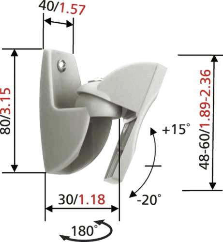 Productafbeelding Vogels Vlb 500 (1 paar, Wandmontage, Draaibaar)