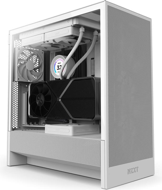 Produktbild NZXT H5 Flow ( 2024 ) (weiss, Tempered Glass) (ATX, mATX, E-ATX, Mini-ITX)