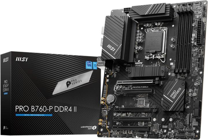Image du produit MSI PRO B760-P DDR4 II (B760,S1700,ATX,DDR4) (LGA 1700, Intel B760, ATX)