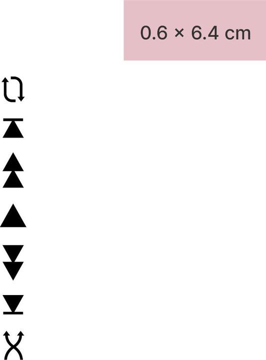 Actual product image minink Temporary tattoo - Play Skip Pause