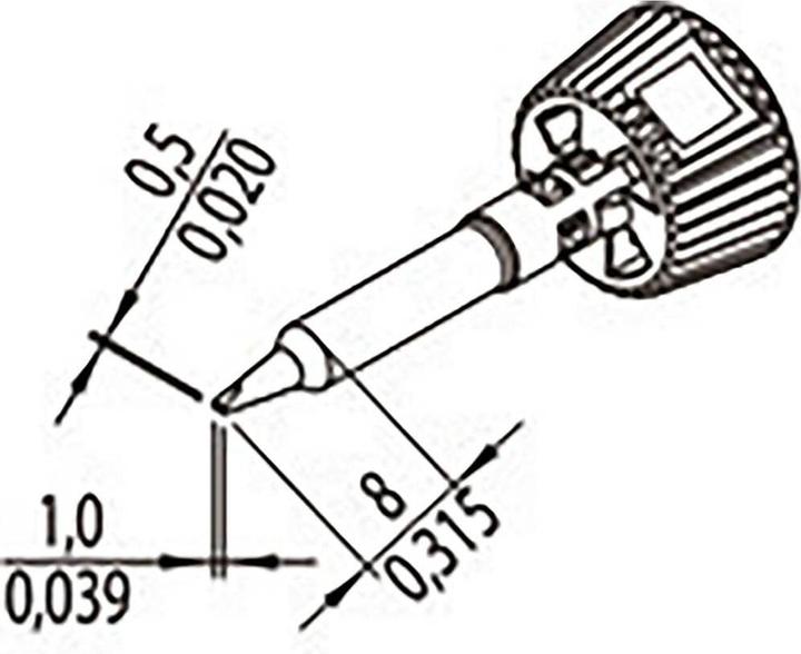 Produktbild 0142CDLF10/SB Lötspitze Spitzen-Grösse 1 mm Inhalt 1 St. (Lötkolben)