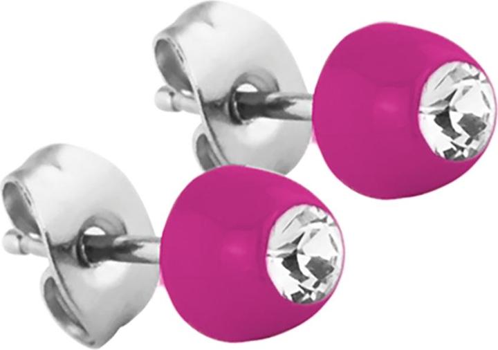 Image du produit Star Piercing Boucles d'oreilles violette avec cristal Swarovski argenté (sans laiton, Acier chirurgical 316L)