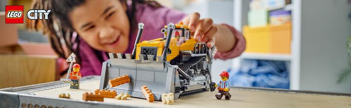 Produktbild LEGO Gelber Bulldozer mit Frontlader (60466, LEGO City)