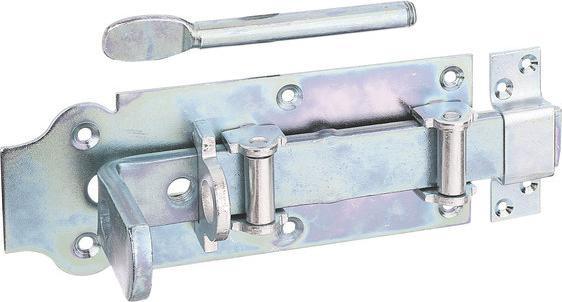 Produktbild GAH Stalltür-Rollen-Schlossriegel Länge 200 mm Breite 80 mm Stahl galvanisch gelb verzinkt (1 Stk.)