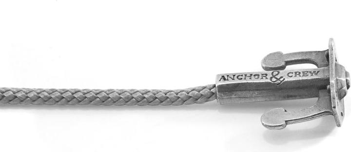 Immagine prodotto Anchor & Crew Bracciale con ancora in corda e argento dell'Unione Grigia Classica (Argento massiccio .925)
