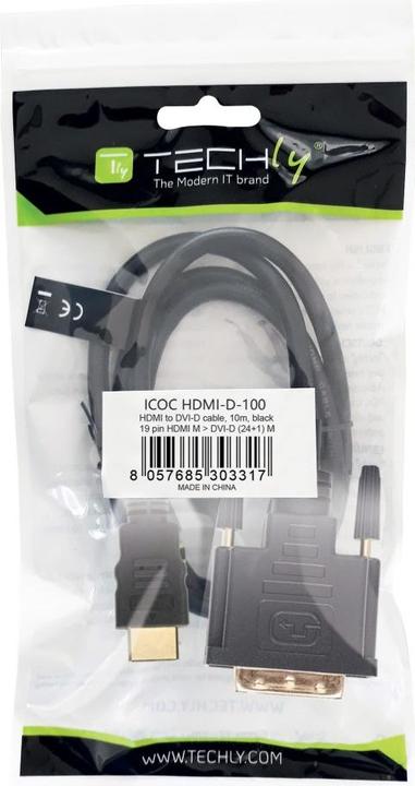 Actual product image Techly HDMI (Typ A) — DVI (10 m, HDMI, DVI)