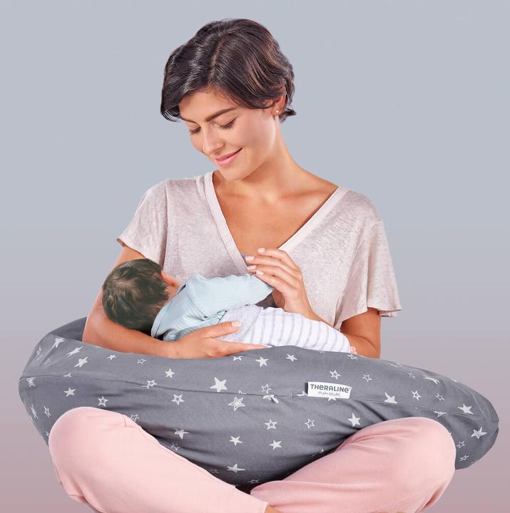 Image du produit Theraline Coussin d'allaitement "Das Original" avec rembourrage en épeautre, housse incluse 190 cm (190 cm)