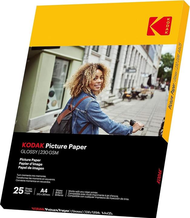 Immagine prodotto Kodak Carta fotografica 230g 11,8 mil lucida A4x50 (9891266) (230 g/m², 21 x 29,7 cm, 50 x)