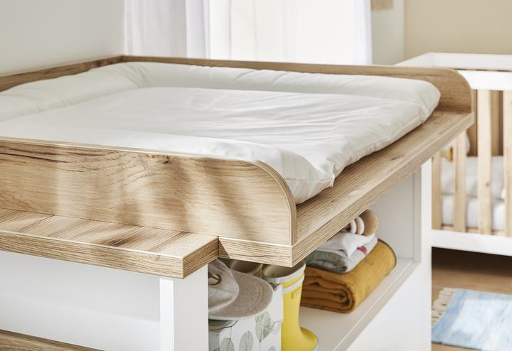 Actual product image Pinolino Lova" wide children's room set, 2-piece. (Changing unit, Baby cot)