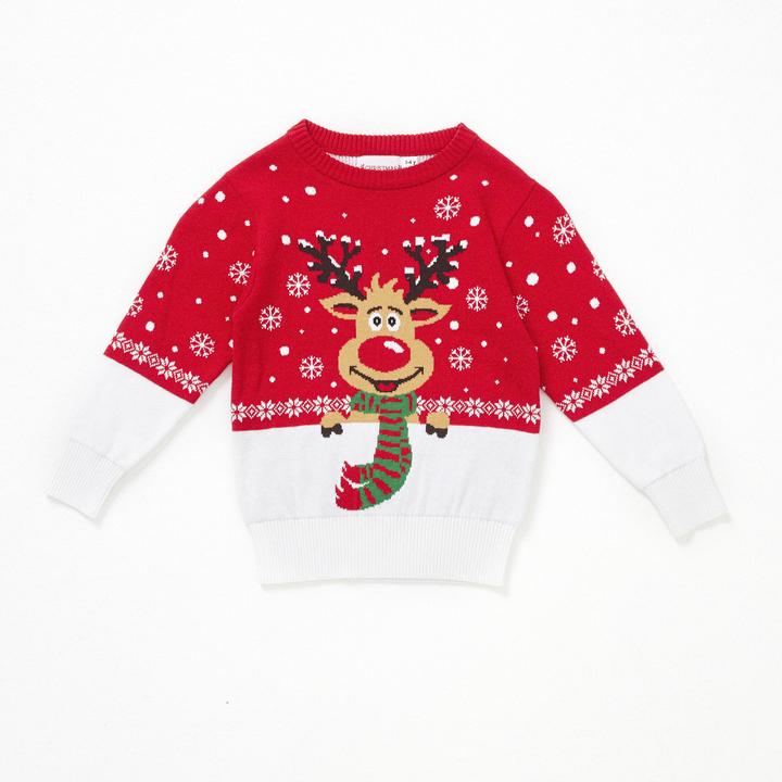 Actual product image Christmas Sweats Rudolph's Sweater Kids (122, 128)