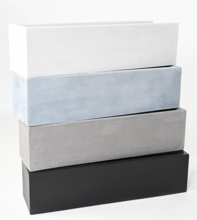Produktbild Greendeco Pflanzkasten, Balkonkasten Fiberstone, ca. 100x25x25cm, Schwarz