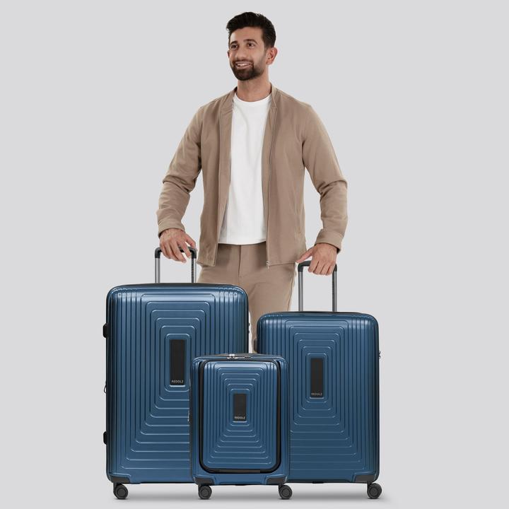 Produktbild Redolz Essentials 14 4 Rollen Kofferset 3-teilig mit Dehnfalte (249 l, XL (ab 115l))