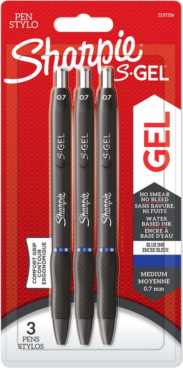 Image du produit Sharpie Stylo à encre gel S-Gel (Bleu, 3 x)