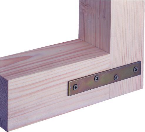 Actual product image GAH Flat connector Length 50 mm Width 14 mm Thickness 1.75 mm Steel sendzimir galvanised Number of (Flat connectors, 100 pcs.)