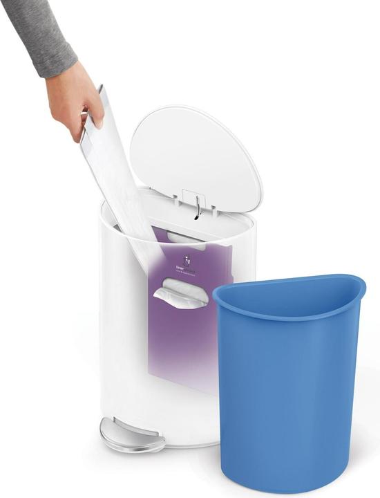 Actual product image Simplehuman Half-round pedal bin (6 l)