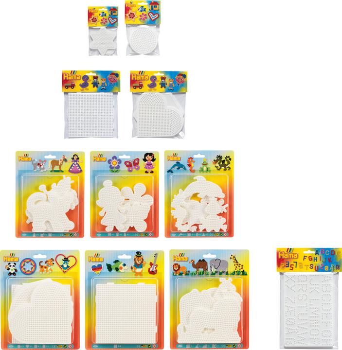 Produktbild Hama Perlen Stiftplatten Delfin - Seepferd - Frosch - Drache