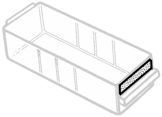 Produktbild Raaco Etikettensatz 8 Stück B155xH32mm für Schubladentyp F weiss / klar