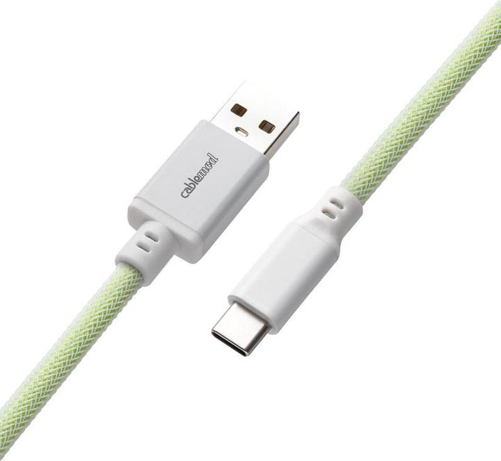 Produktbild CableMod Pro Coiled Keyboard Cable USB-C zu USB Typ A, Lime Sorbet (1.50 m, USB 2.0)