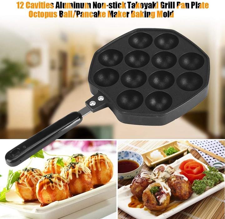 Actual product image Asixx Takoyaki Pfanne (4 cm, Pan set + pot set, Aluminium)