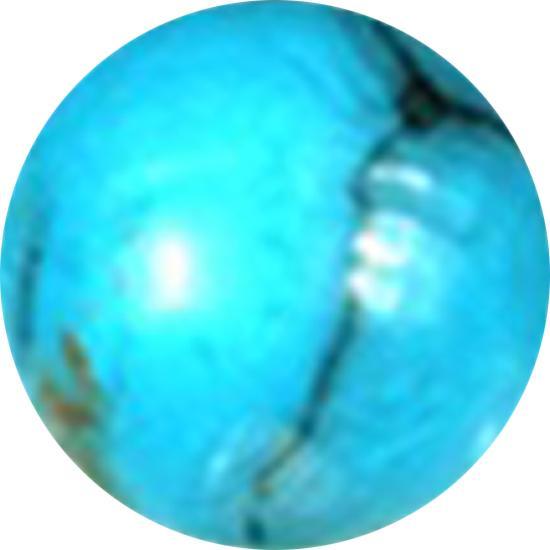 Immagine prodotto Star Piercing Palla di pietra turchese (senza ottone, Mnerale)