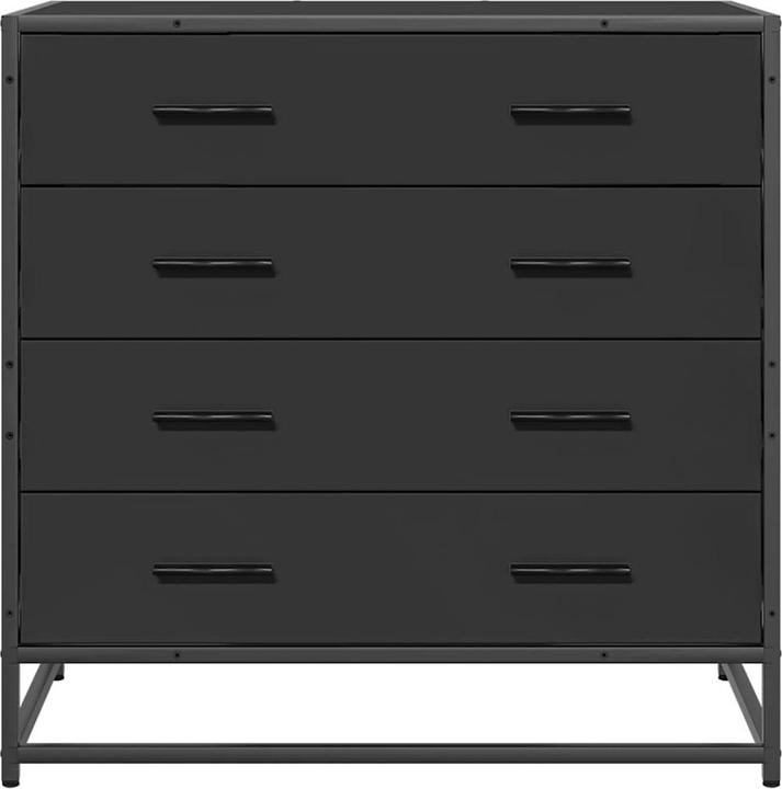 Actual product image VidaXL Black drawer unit 70x41x70 cm Wood-based drawer chest (70 x 41 x 70 cm)