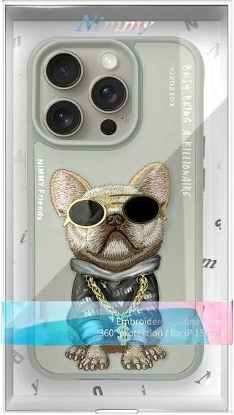 Produktbild Nimmy case iPhone 15 Pro Max 6.7" gray Glasses Cool Dog (Apple iPhone 15 Pro Max)